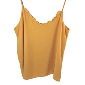 LOFT Outlet Cami Top Women's M Lined Spaghetti Straps Yellow